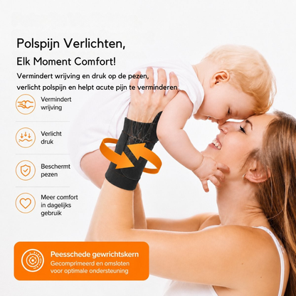 Polswrap™ | Verlicht polspijn direct en voorkom overbelasting bij elke activiteit 1+1 GRATIS