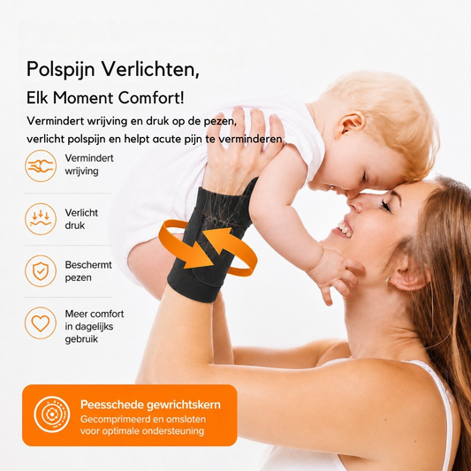 Polswrap™ | Verlicht polspijn direct en voorkom overbelasting bij elke activiteit 1+1 GRATIS