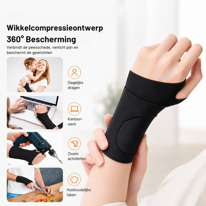 Polswrap™ | Verlicht polspijn direct en voorkom overbelasting bij elke activiteit 1+1 GRATIS