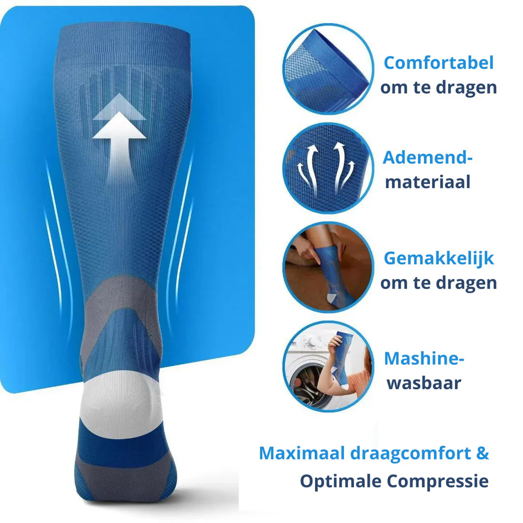 Velaro™ Compressiesokken – Voel Direct Lichtere en Pijnvrije Benen! 1+1 GRATIS
