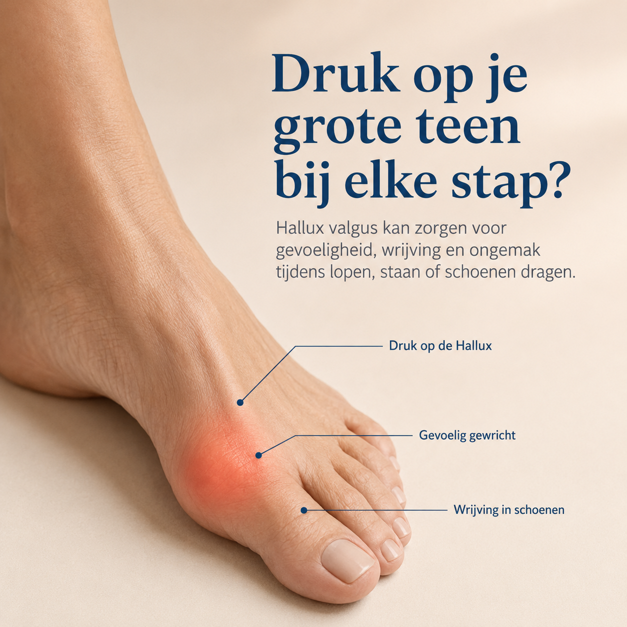 HalluFix™ | Loop weer zonder pijnlijke druk op je grote teen! | Nu met 50% Korting!