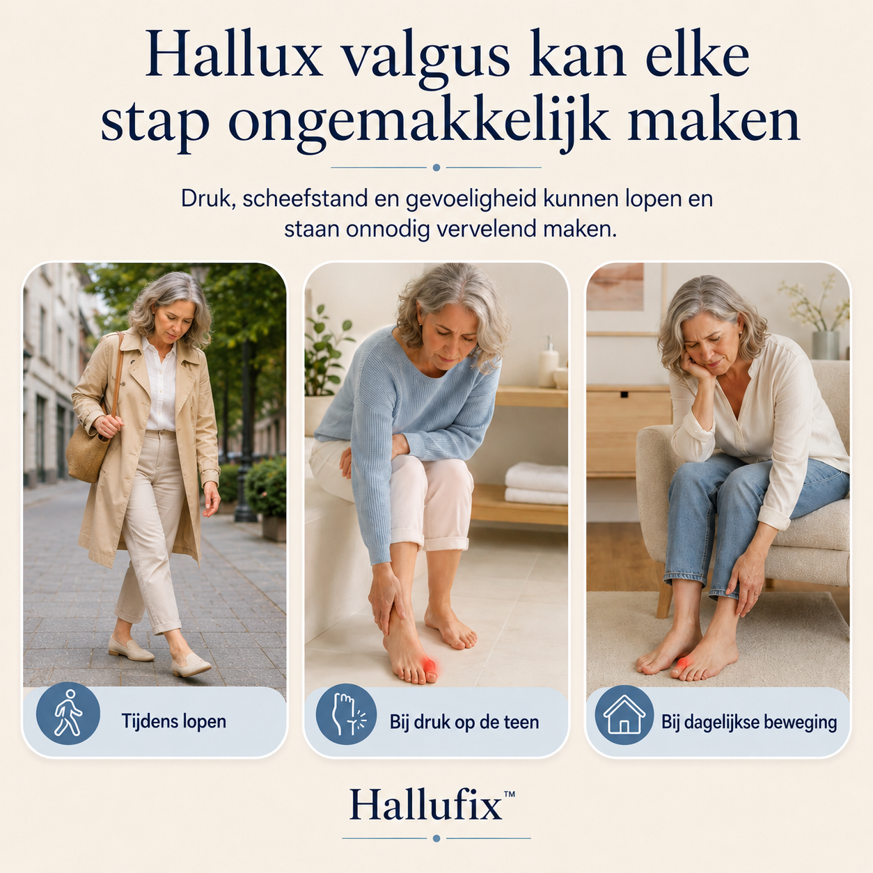 HalluFix™ | Loop weer zonder pijnlijke druk op je grote teen! | Nu met 50% Korting!