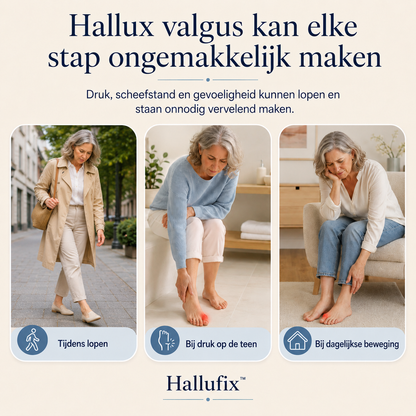 HalluFix™ | Loop weer zonder pijnlijke druk op je grote teen! | Nu met 50% Korting!