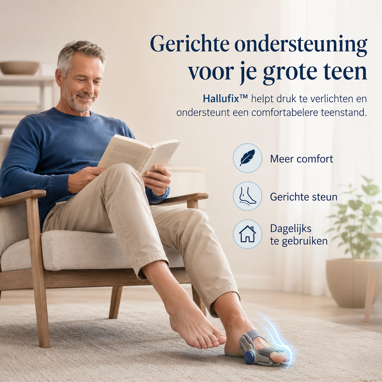 HalluFix™ | Loop weer zonder pijnlijke druk op je grote teen! | Nu met 50% Korting!