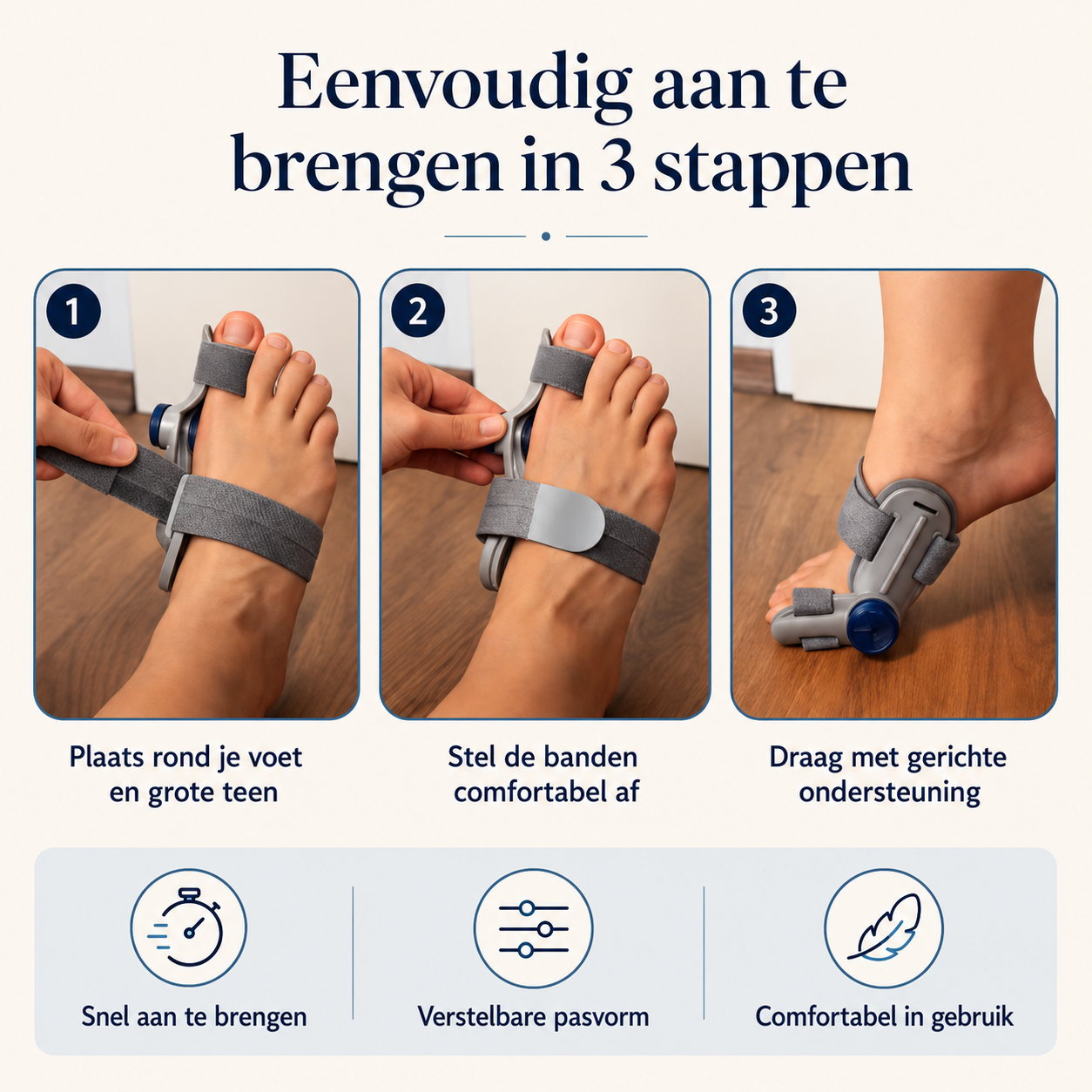 HalluFix™ | Loop weer zonder pijnlijke druk op je grote teen! | Nu met 50% Korting!