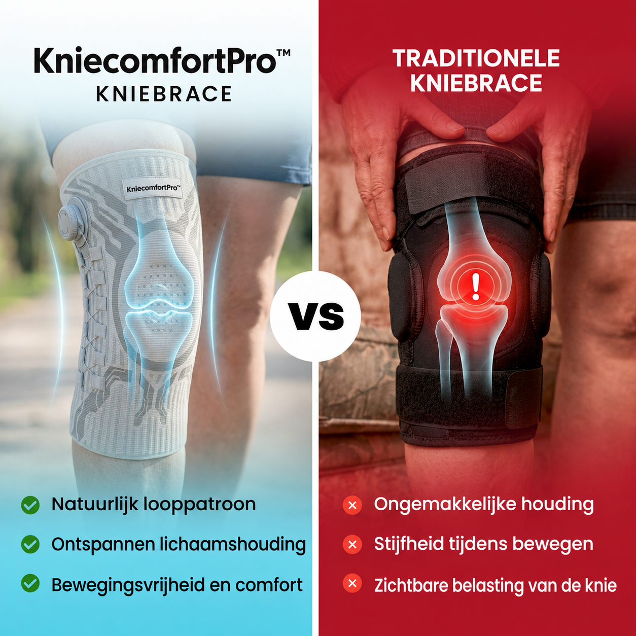 KniecomfortPro™ | Verstelbare Kniecompressie bij Pijn, Stijfheid en Instabiliteit