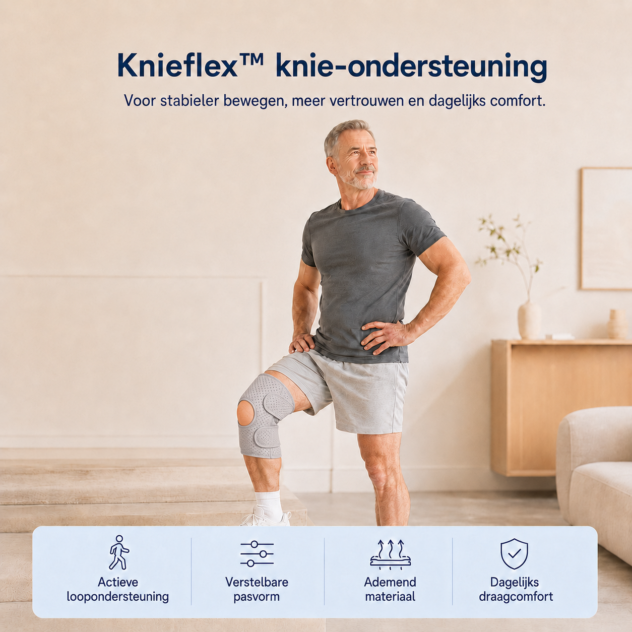 KnieFlex™ | Extra kracht. Extra grip. De extra ondersteuning die je voelt! 1+1 GRATIS!