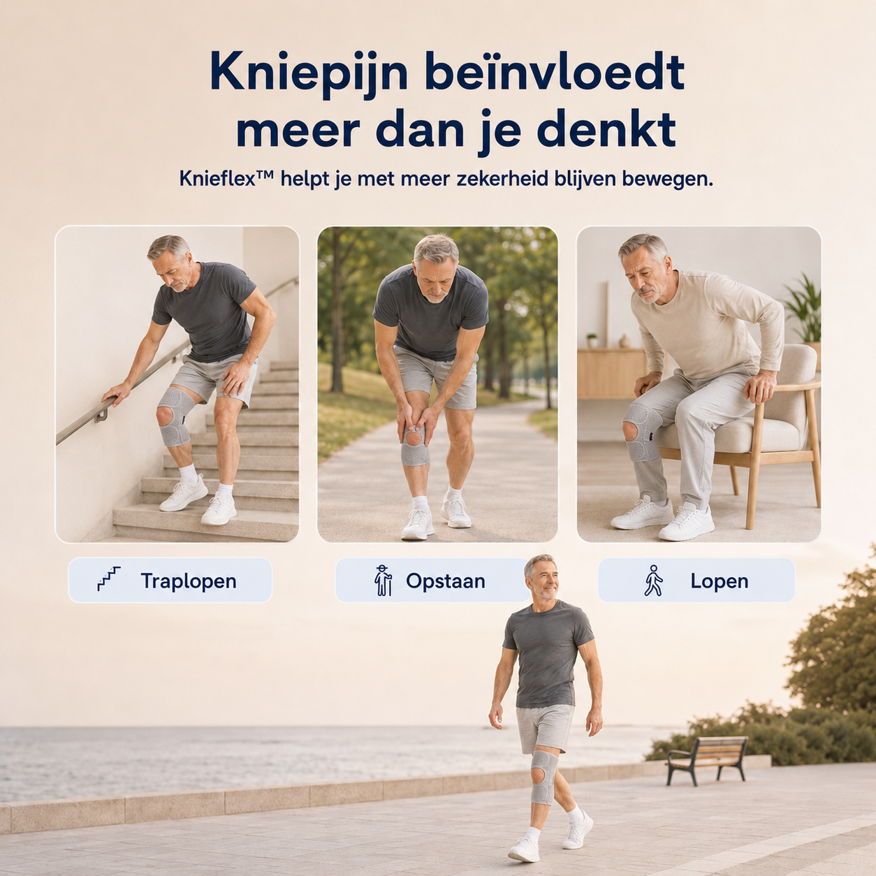 KnieFlex™ | Extra kracht. Extra grip. De extra ondersteuning die je voelt! 1+1 GRATIS!