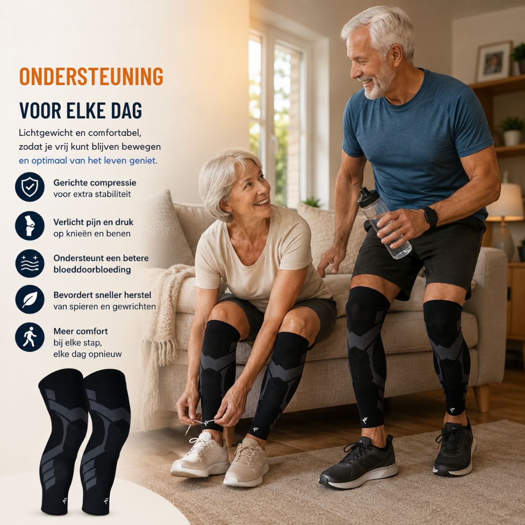 Novasleeve™ | Direct pijnverlichting en meer steun voor pijnlijke knieën en benen! 1+1 GRATIS !