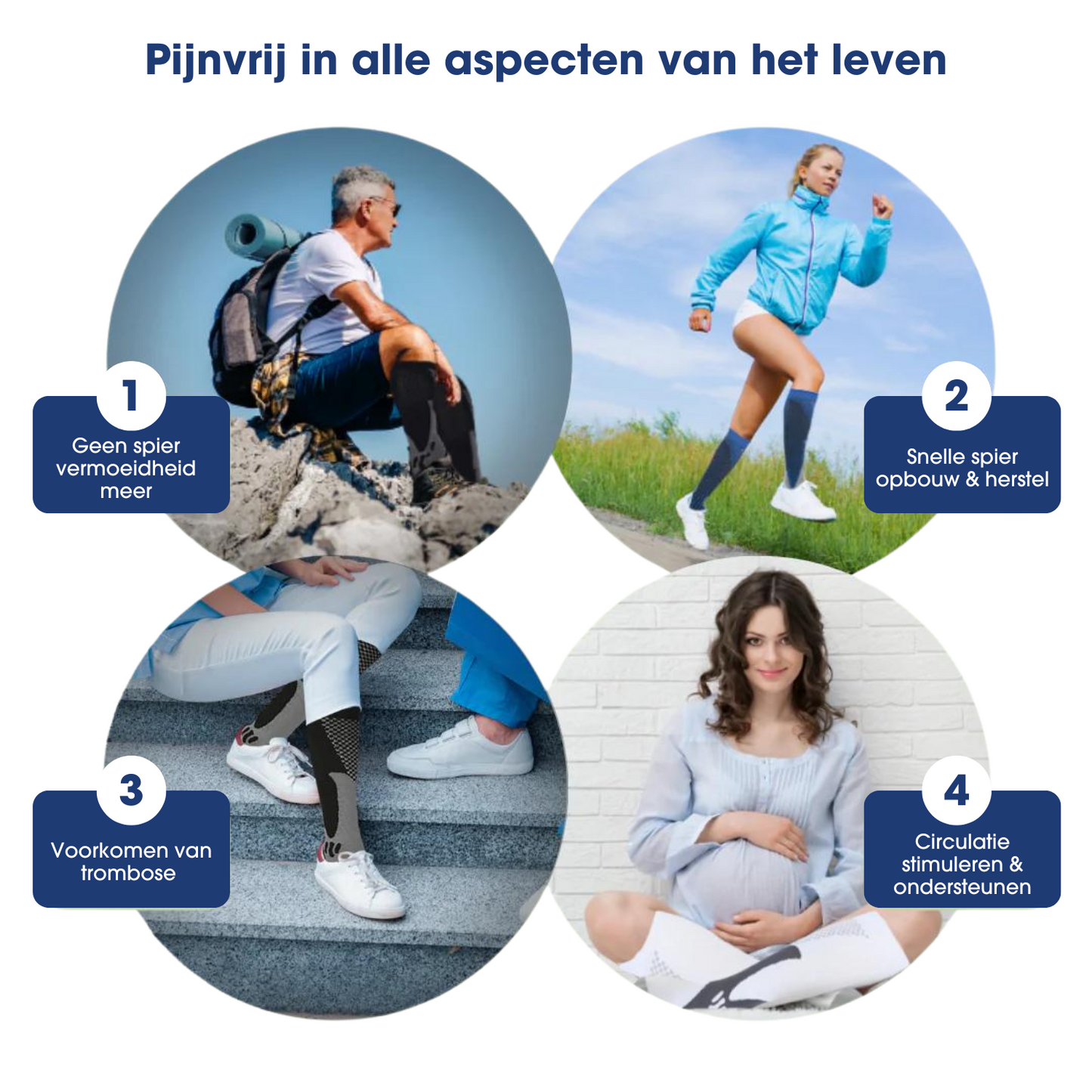 Velaro™ Compressiesokken – Voel Direct Lichtere en Pijnvrije Benen! 1+1 GRATIS