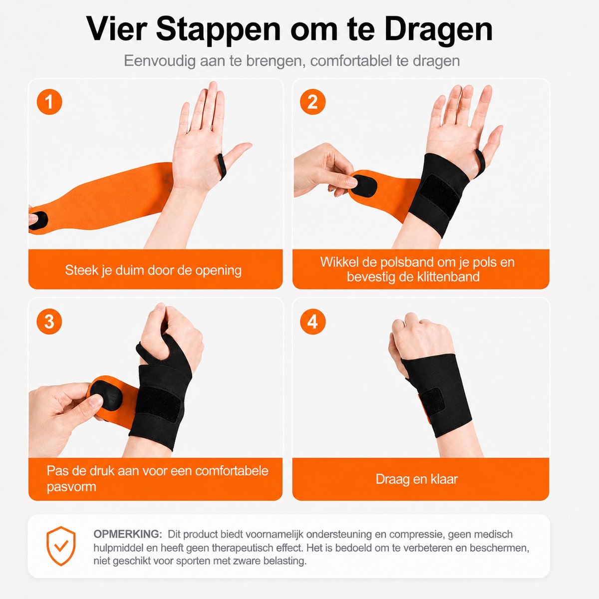 Polswrap™ | Verlicht polspijn direct en voorkom overbelasting bij elke activiteit 1+1 GRATIS