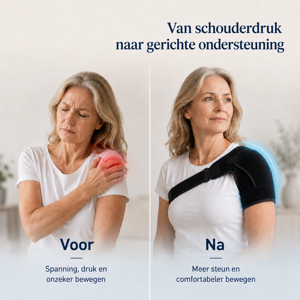 SchouderFlex™ | Comfortabele Schouderondersteuning voor Minder Pijn en Meer Bewegingsvrijheid! | 1+1 GRATIS!
