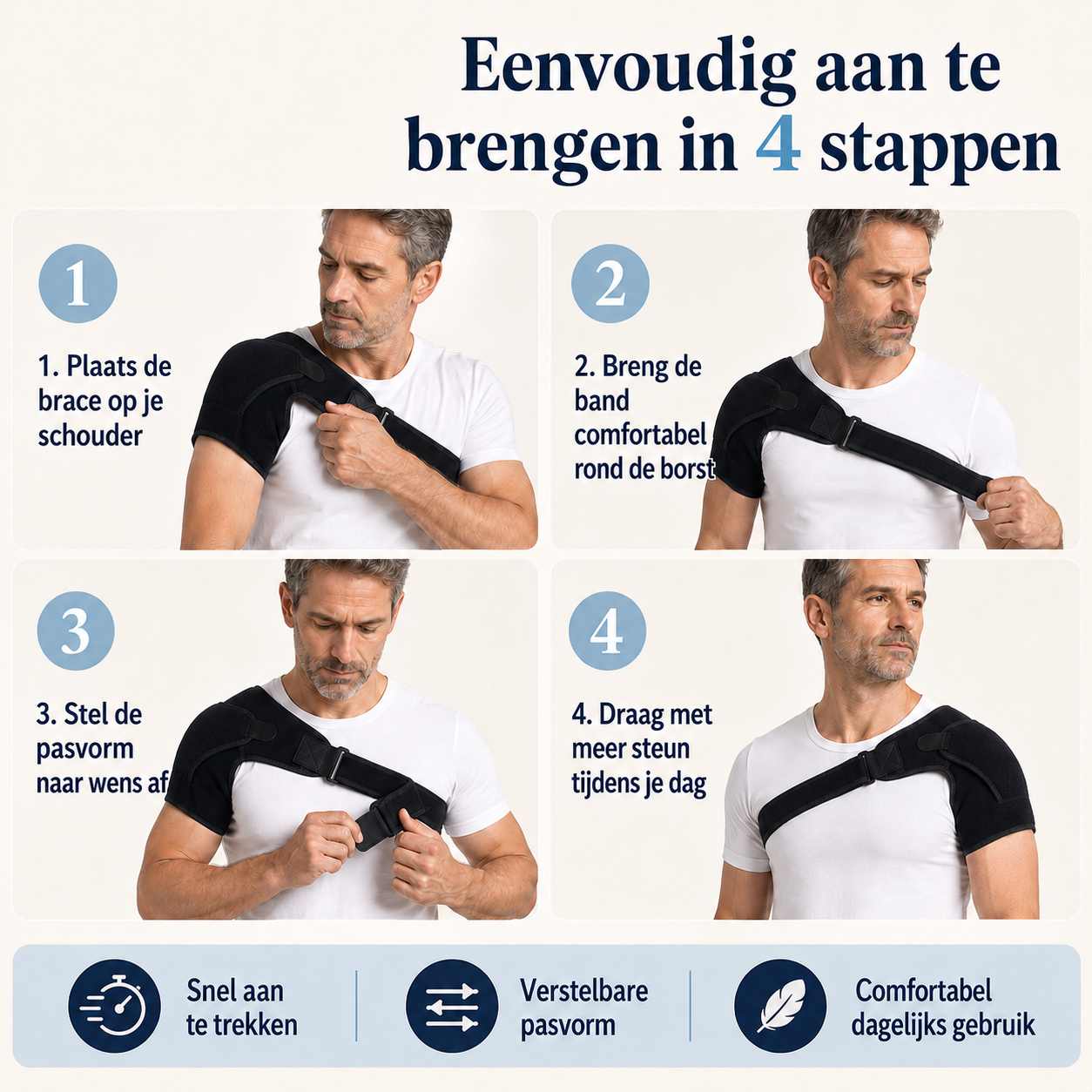 SchouderFlex™ | Comfortabele Schouderondersteuning voor Minder Pijn en Meer Bewegingsvrijheid! | 1+1 GRATIS!