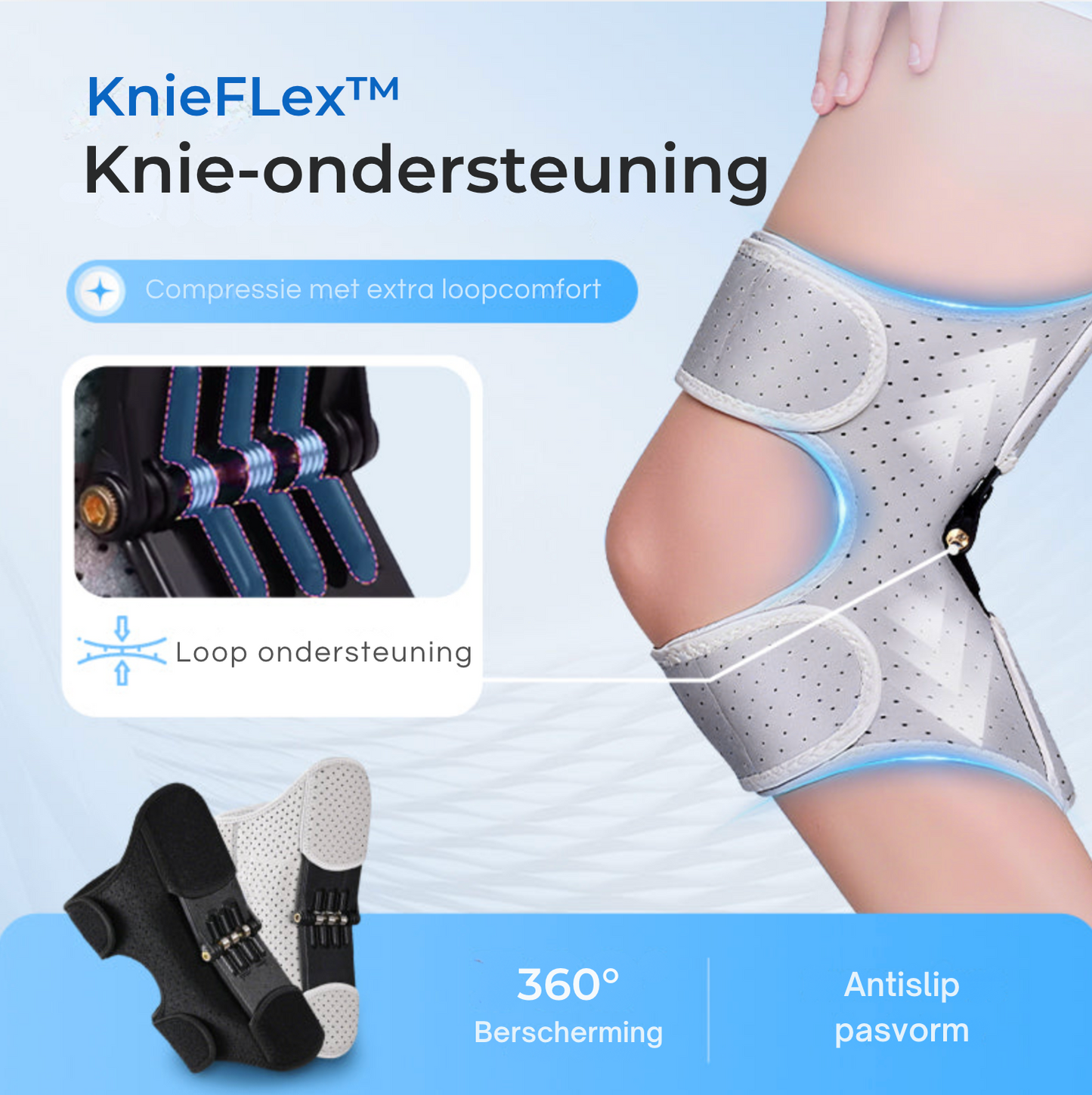 KnieFlex™ | Extra kracht. Extra grip. De extra ondersteuning die je voelt! 1+1 GRATIS!