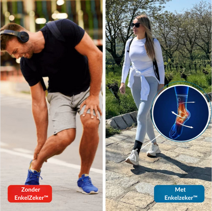 Enkelzeker™ | Loop weer zonder pijn – ervaar directe stabiliteit bij elke stap. 1+1 GRATIS