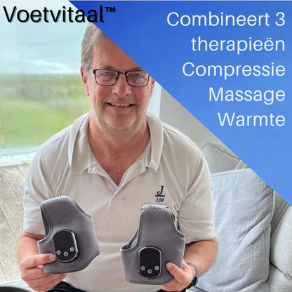 Voetvitaal™ | Ervaar Minder Voetpijn in Slechts 15 Minuten per dag | Dankzij de krachtige 3-in-1 | Warmte, Compressie en Puls­therapie