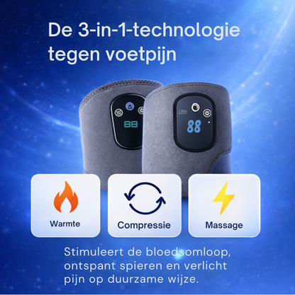 Voetvitaal™ | Ervaar Minder Voetpijn in Slechts 15 Minuten per dag | Dankzij de krachtige 3-in-1 | Warmte, Compressie en Puls­therapie