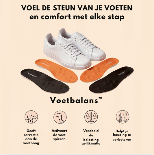 Voetbalans™ | Zeg Vaarwel Tegen Voetpijn – Orthopedische Inlegzolen voor Pijnvrij Lopen. 1+1 GRATIS
